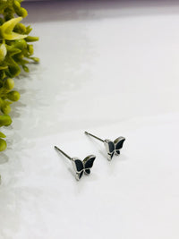 Thumbnail for Black Butterfly Stud Earrings