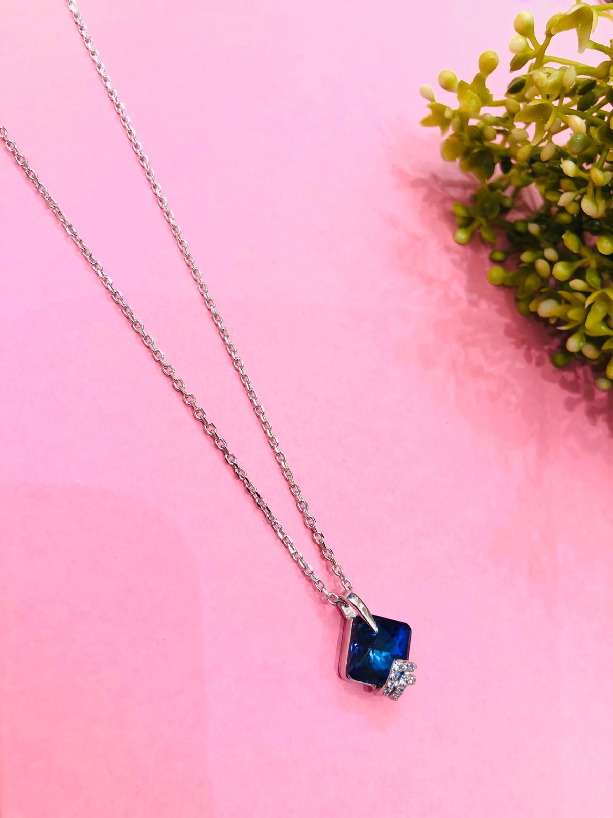 925 Silver Blue Chain