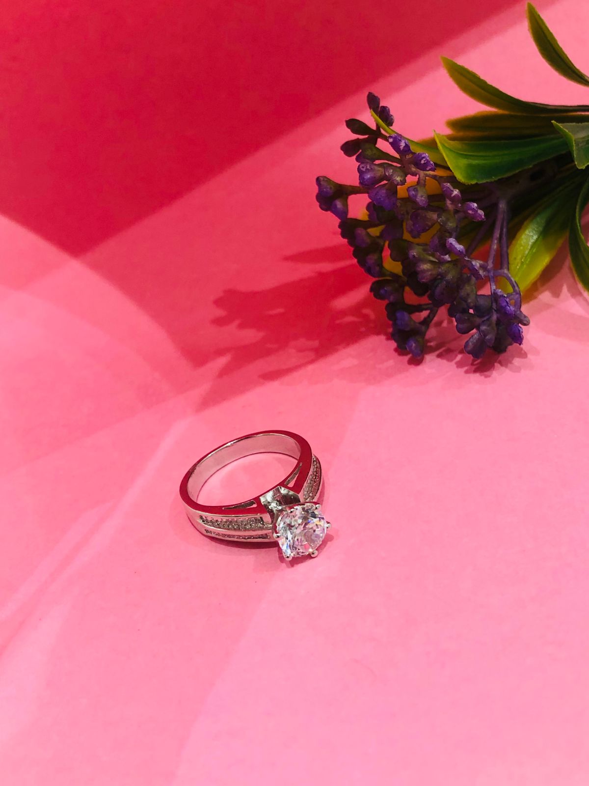 925 Silver Stone Baguette Ring