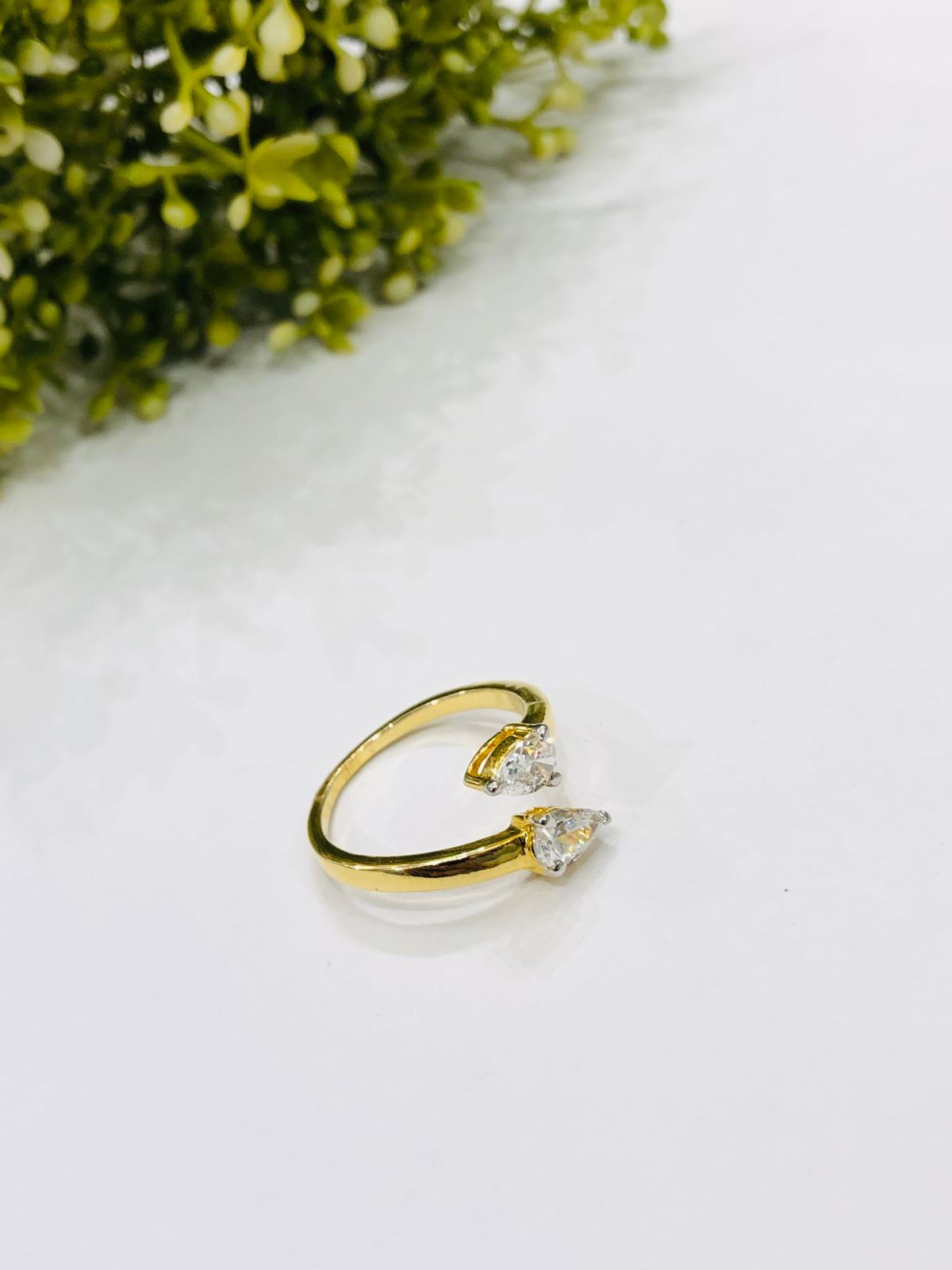 925 Silver Dual Drop Ring