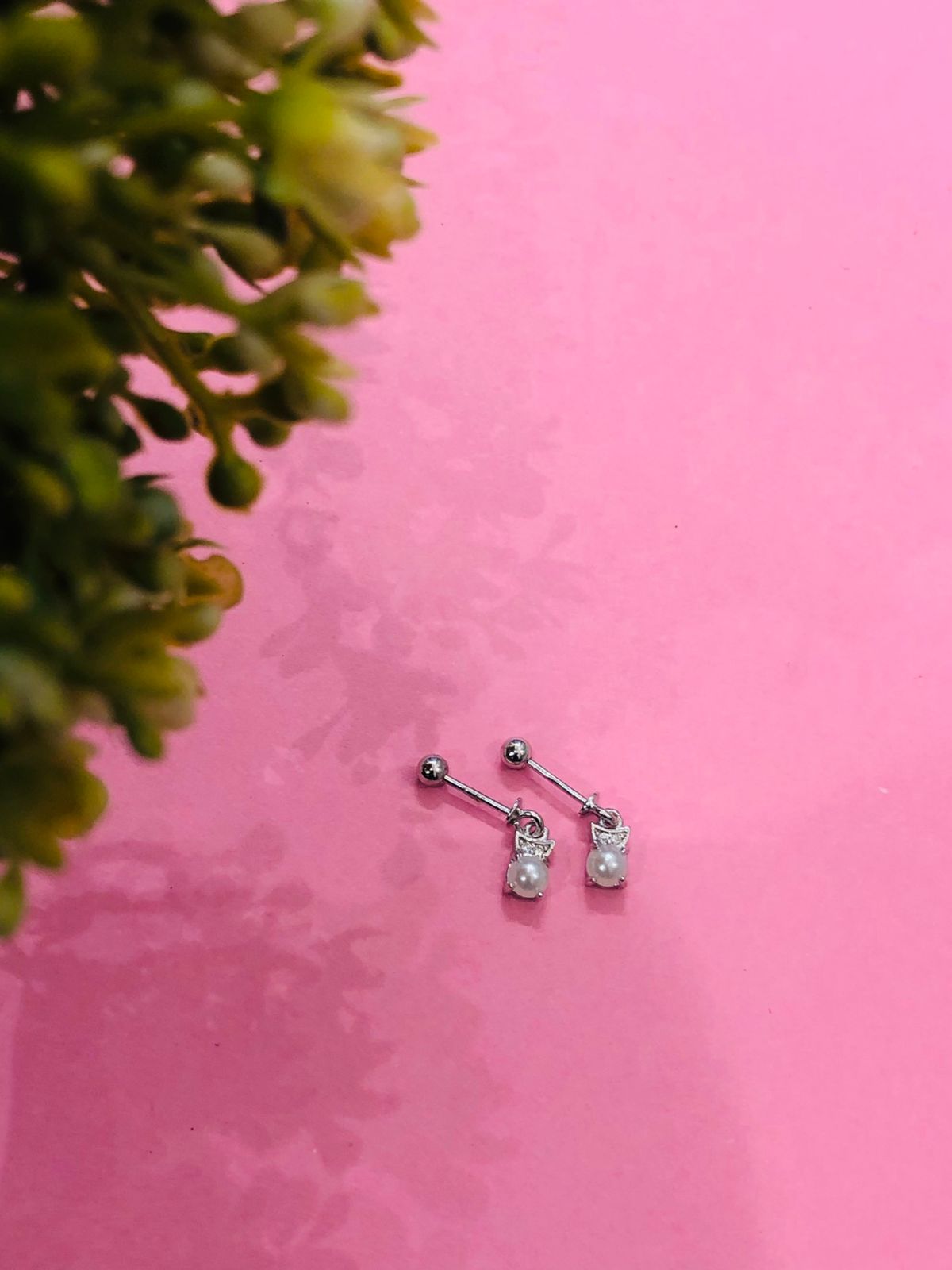 925 Silver Pearl Ball Earrings