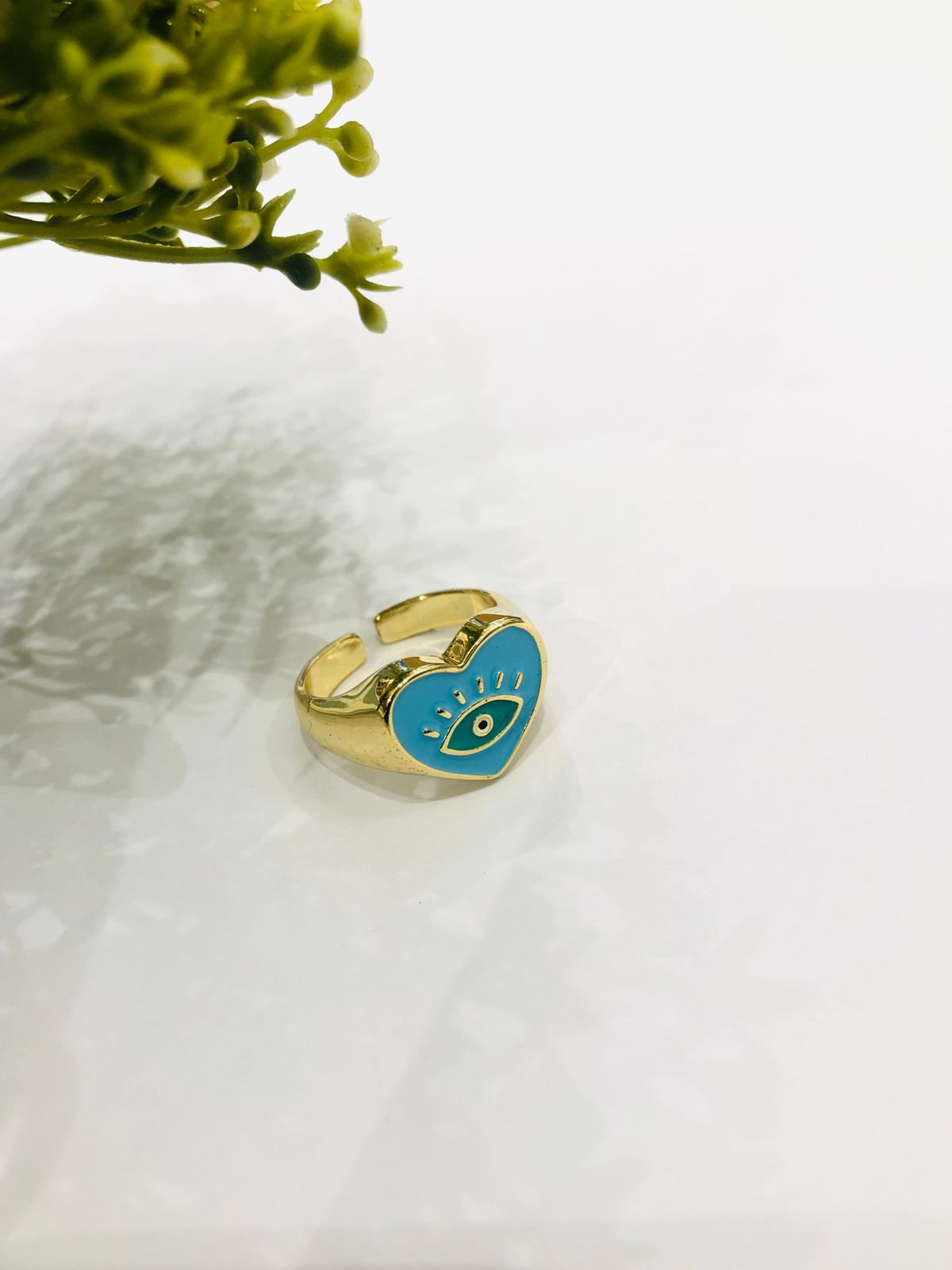 Heart Evil Eye Ring