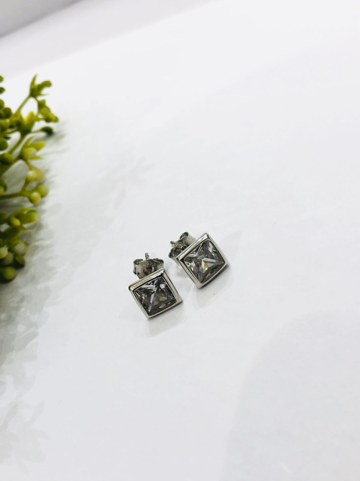 925 Small Baguette Stud Earrings