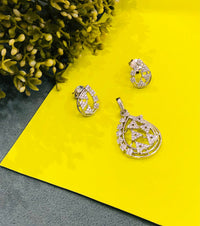 Thumbnail for 925 Silver Drop Triangle Pendant Set