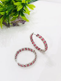 Thumbnail for Red Hoop Earrings