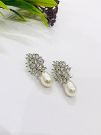 Thumbnail for Pearl Drop Diamond Earrings