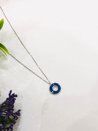 Thumbnail for 925 Silver Round Blue Chain
