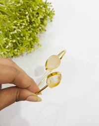 Thumbnail for Rose Quartz Golden Bracelet
