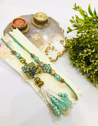 Thumbnail for Mint Peacock Rakhi