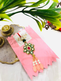 Thumbnail for Kundan Flower Lummba Rakhi