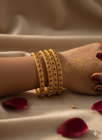 Thumbnail for Ruby Stone Antique Bangle