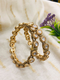 Thumbnail for Dull Gold Polki Bangle