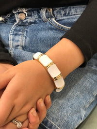 Thumbnail for White Enamel Bold Bracelet