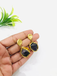 Thumbnail for Purple Raw Stone Earrings