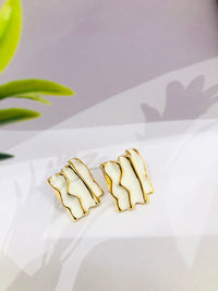 Thumbnail for Zig Zag White Earrings