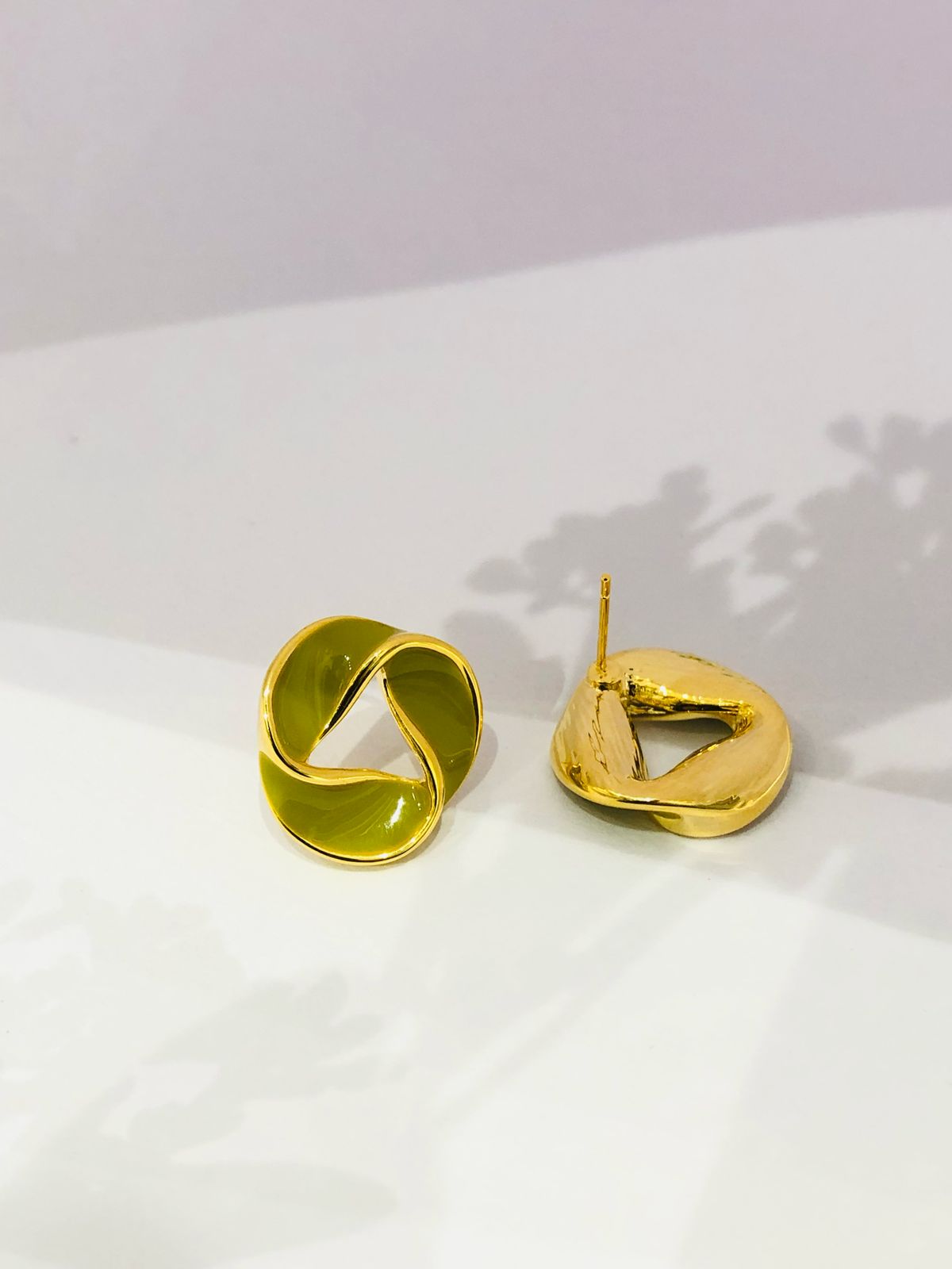 Golden Green Earrings