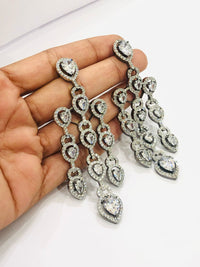 Thumbnail for Drop Diamond Long Earrings