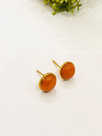 Thumbnail for Orange Round Earrings