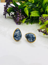 Thumbnail for Blue Milky Drop Earrings