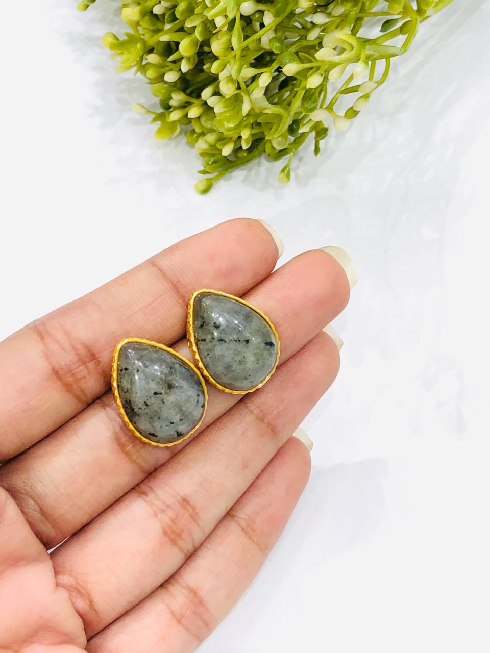 Grey Drop Earrings
