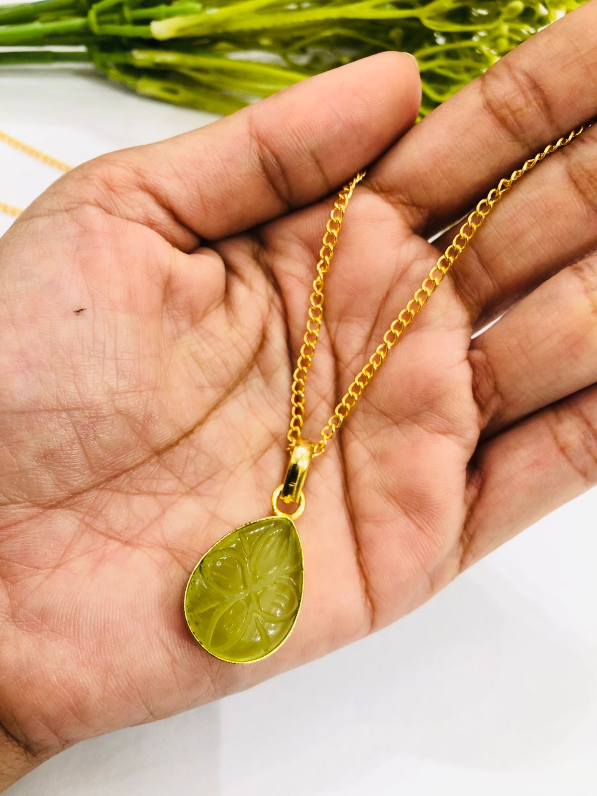 Lime Stone Chain