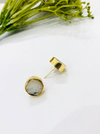 Thumbnail for White Stone Stud Earrings