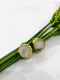 Thumbnail for White Stone Stud Earrings