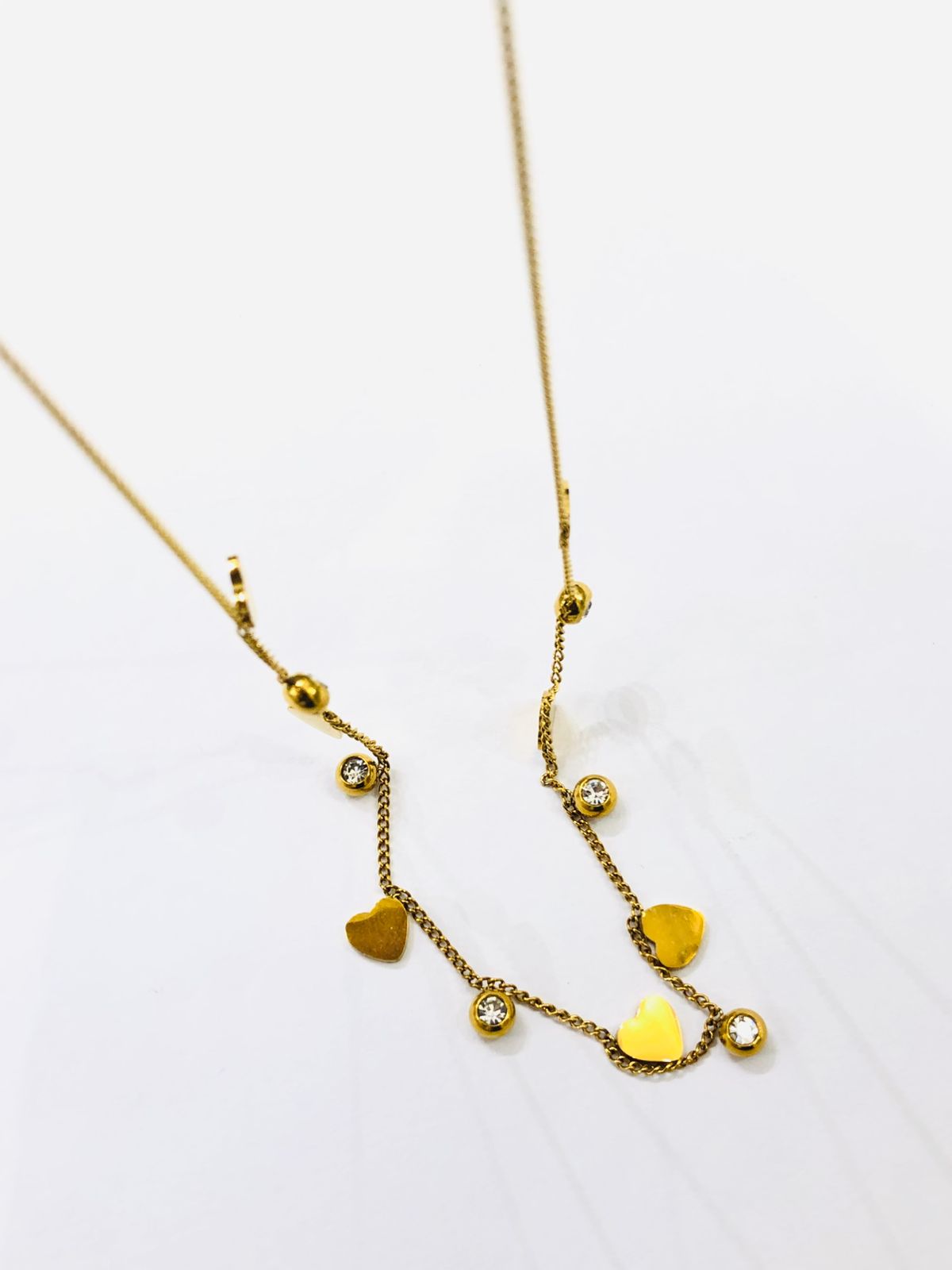 Golden Stud Heart Chain