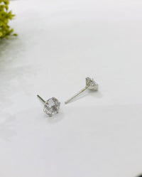 Thumbnail for Small Plain Solitaire Stud Earrings