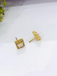 Thumbnail for Stone Golden Stud Earrings