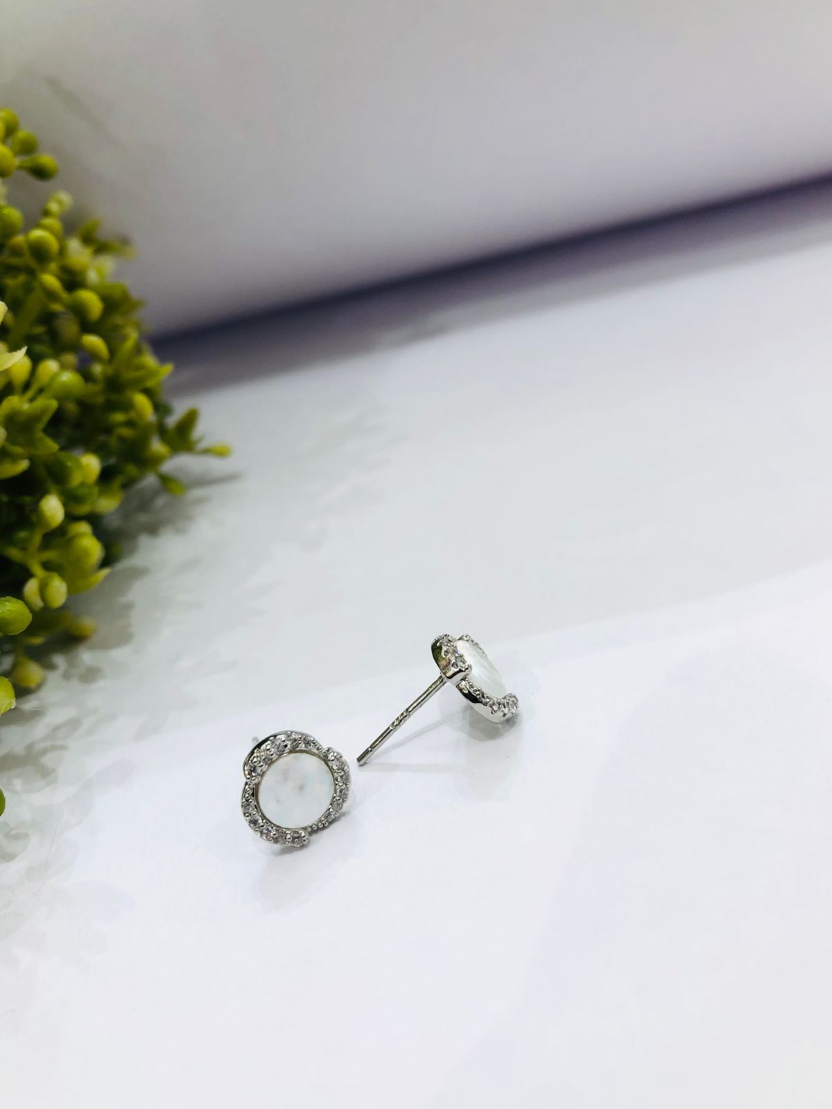 Small Moon Stud Earrings