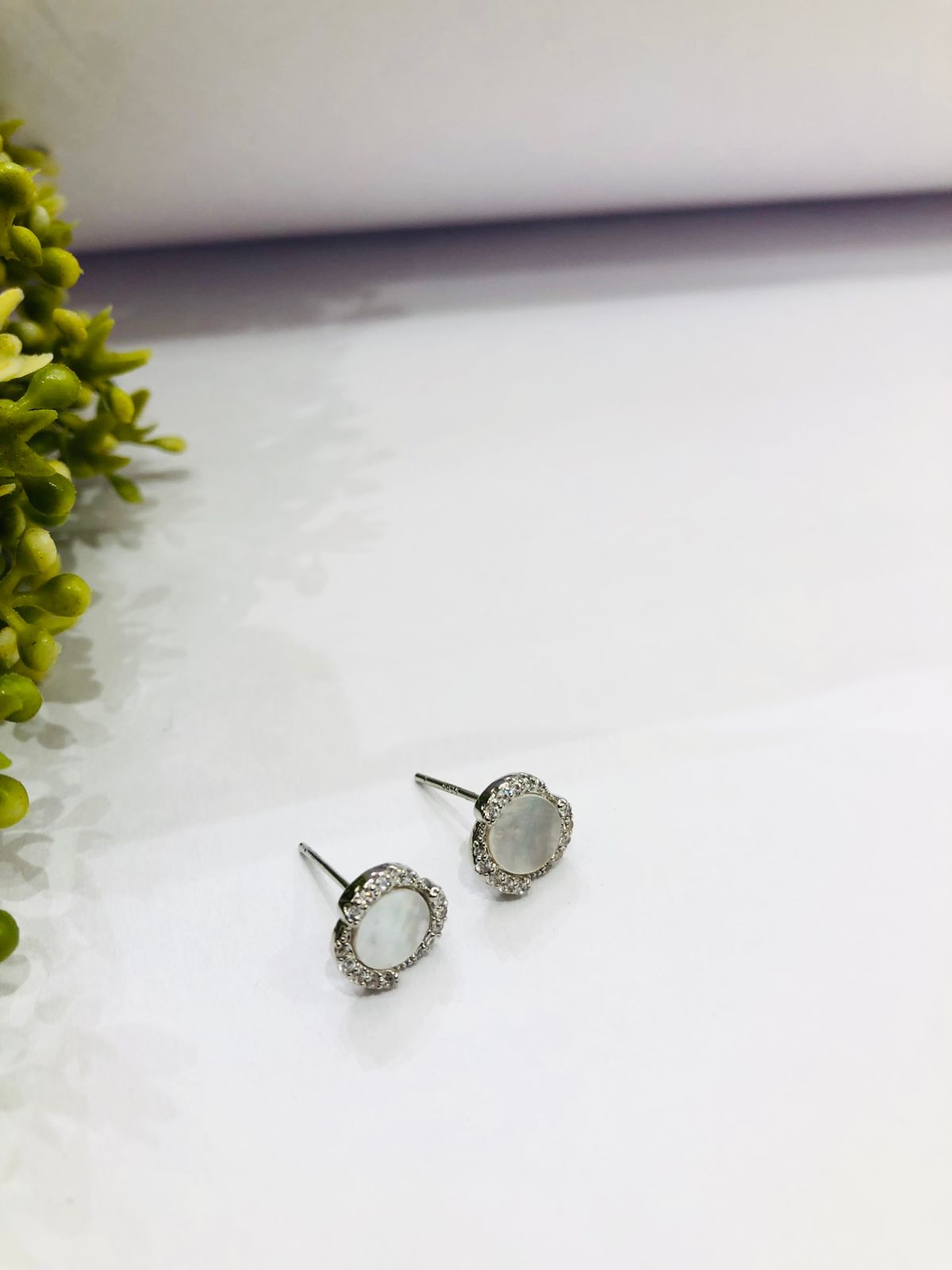 Small Moon Stud Earrings