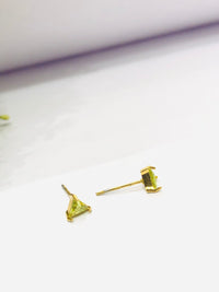 Thumbnail for Green Triangle Golden Earrings