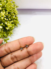 Thumbnail for Purple Stone Golden Earrings