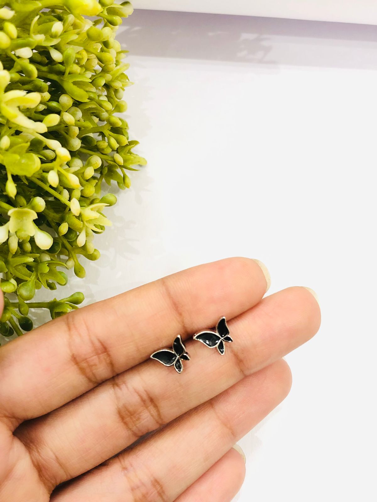 Black Butterfly Stud Earrings