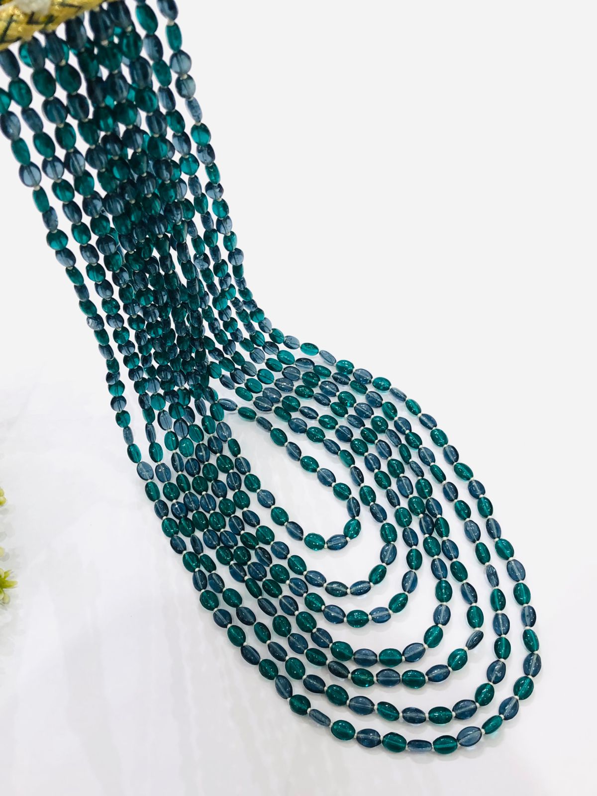 Dark Green Beads Necklace