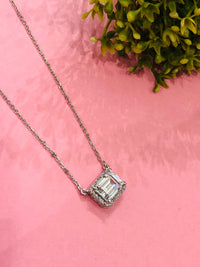 Thumbnail for 925 Silver Baguette Stone Chain