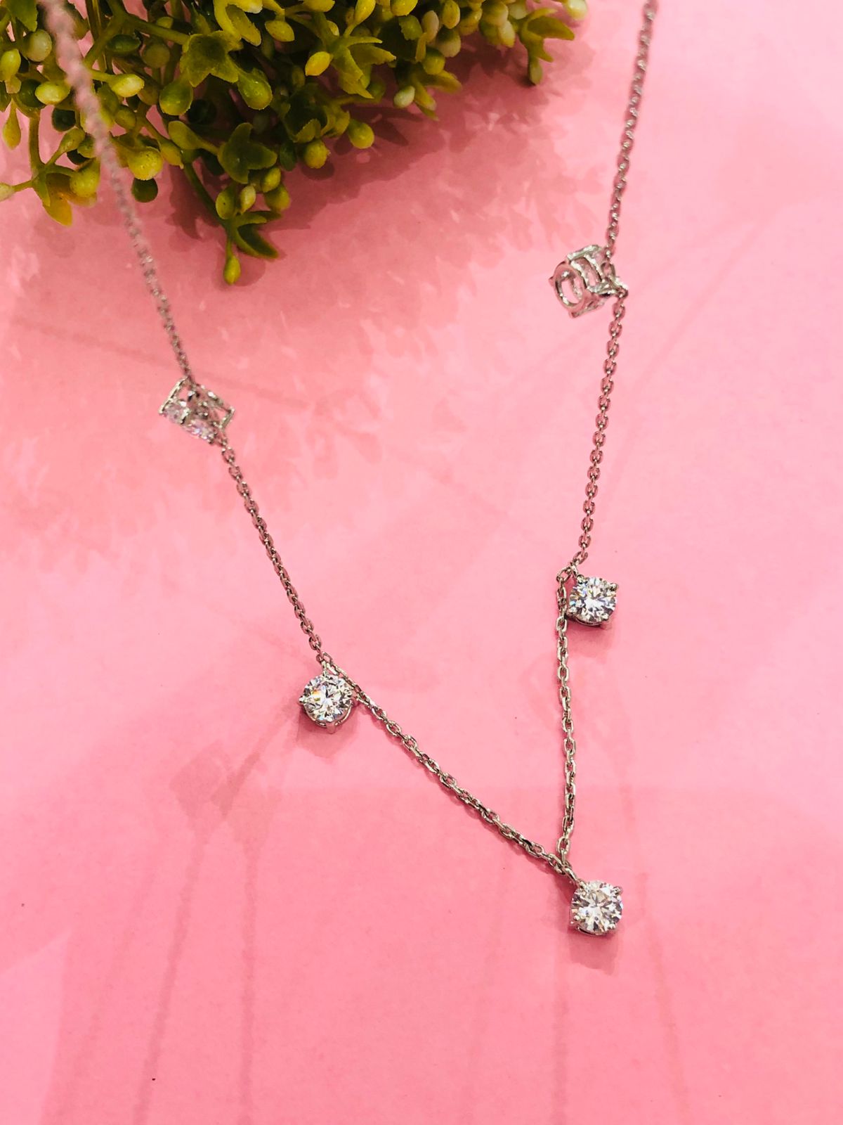 925 Silver Multi Stone Chain
