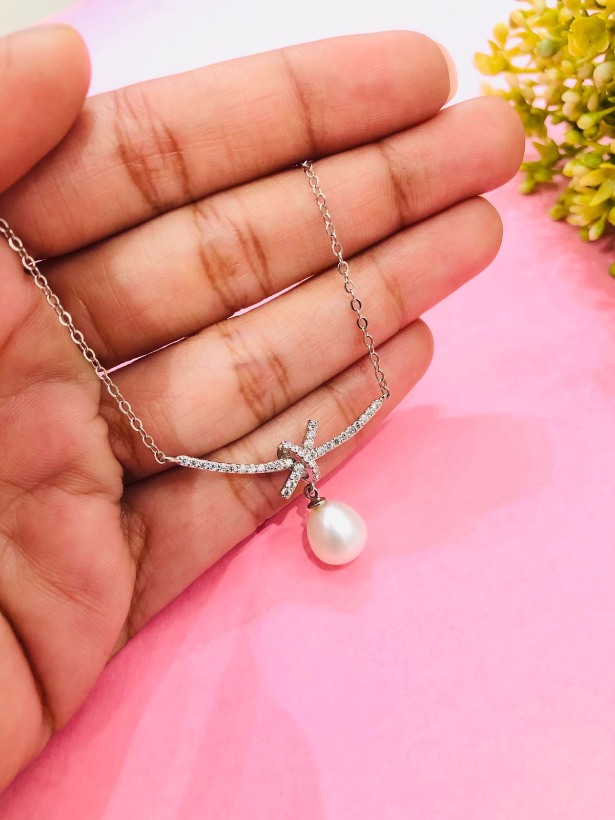 925 Silver Pearl Sleek Chain