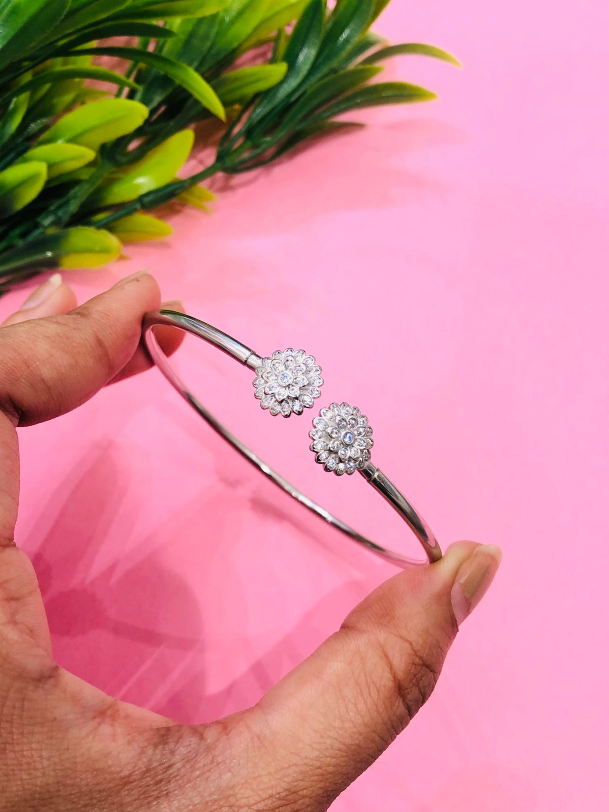 925 Silver Flower Bracelet