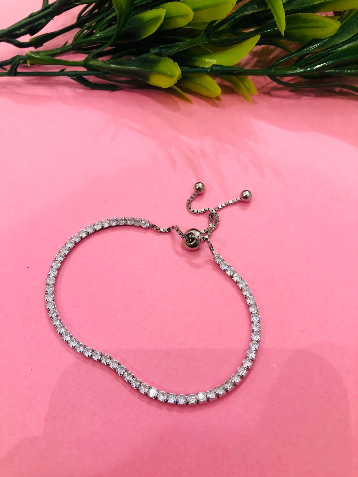 925 Silver Stone Tennis Bracelet