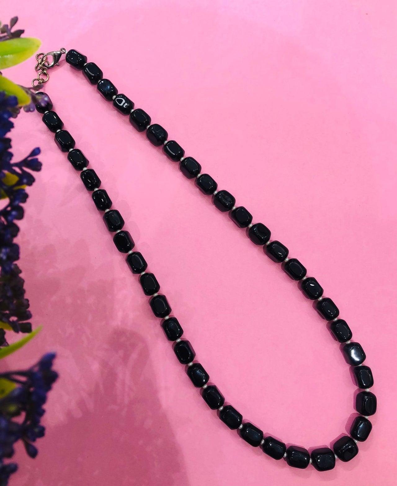 Black Beads Necklace