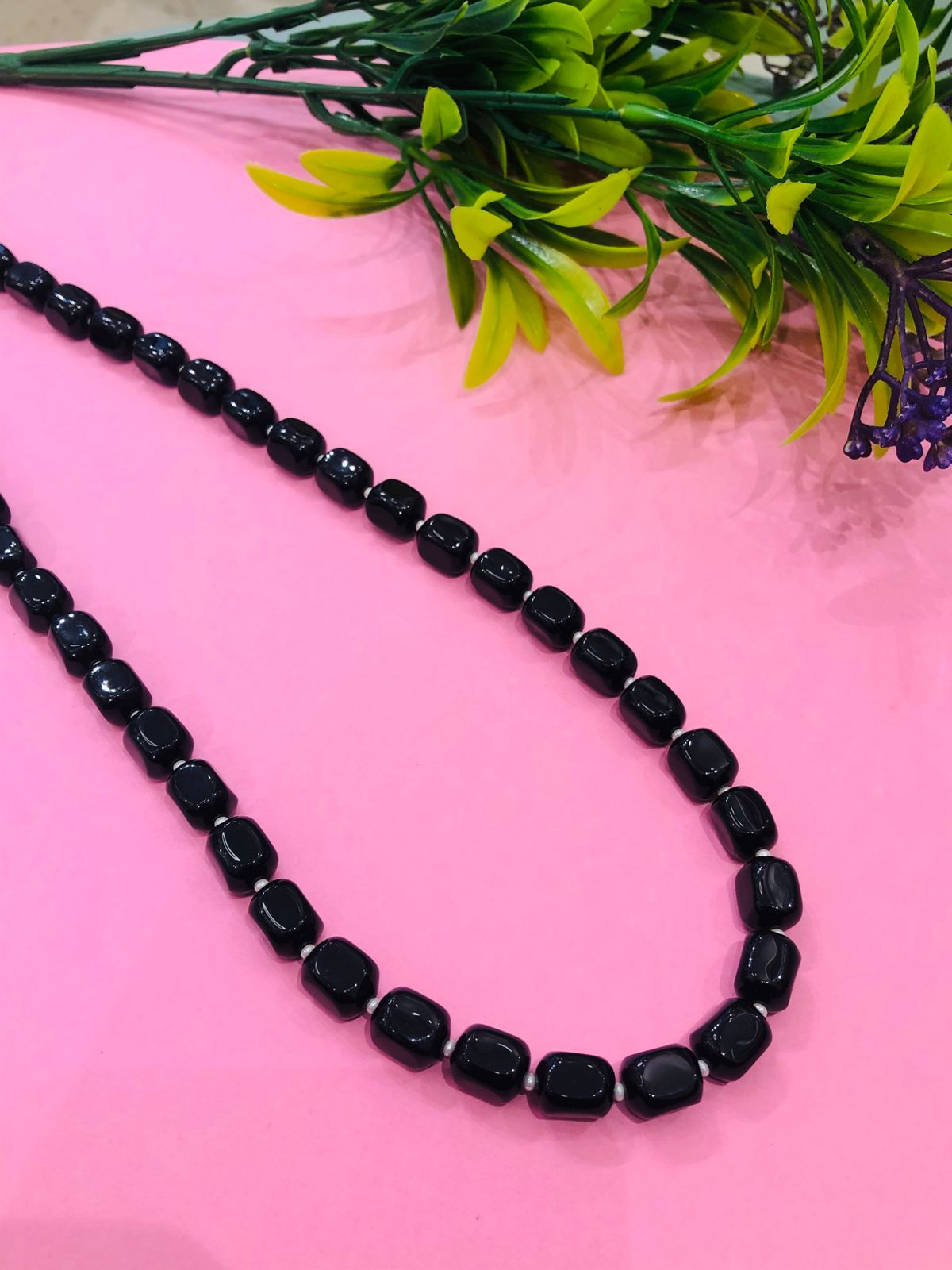Black Beads Necklace