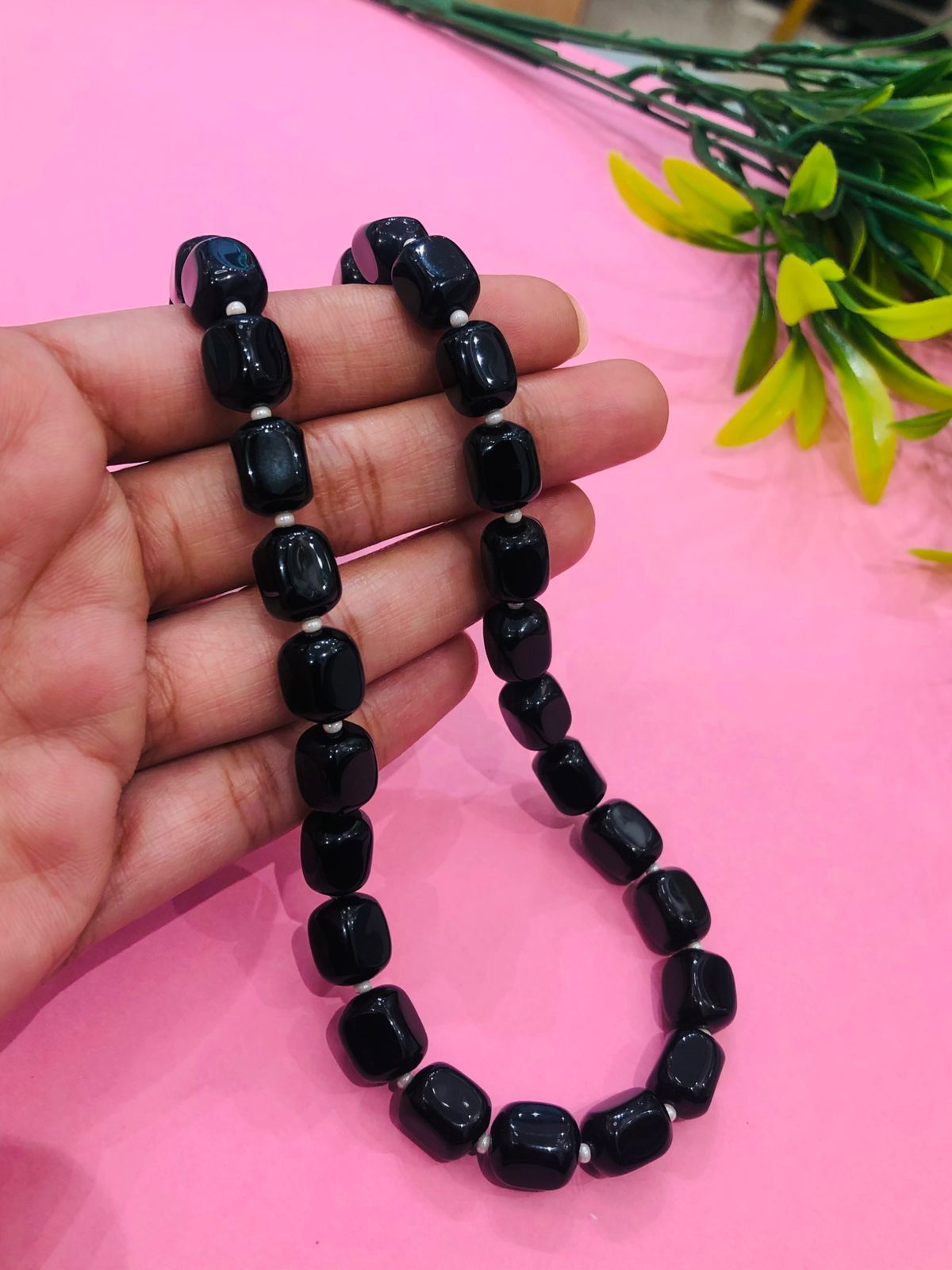 Black Beads Necklace