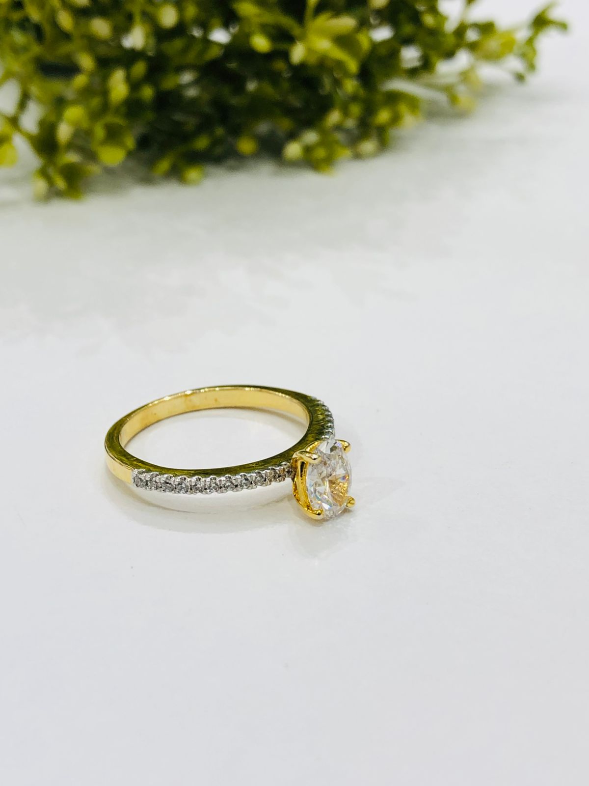 925 Sleek Gold Plated Ring