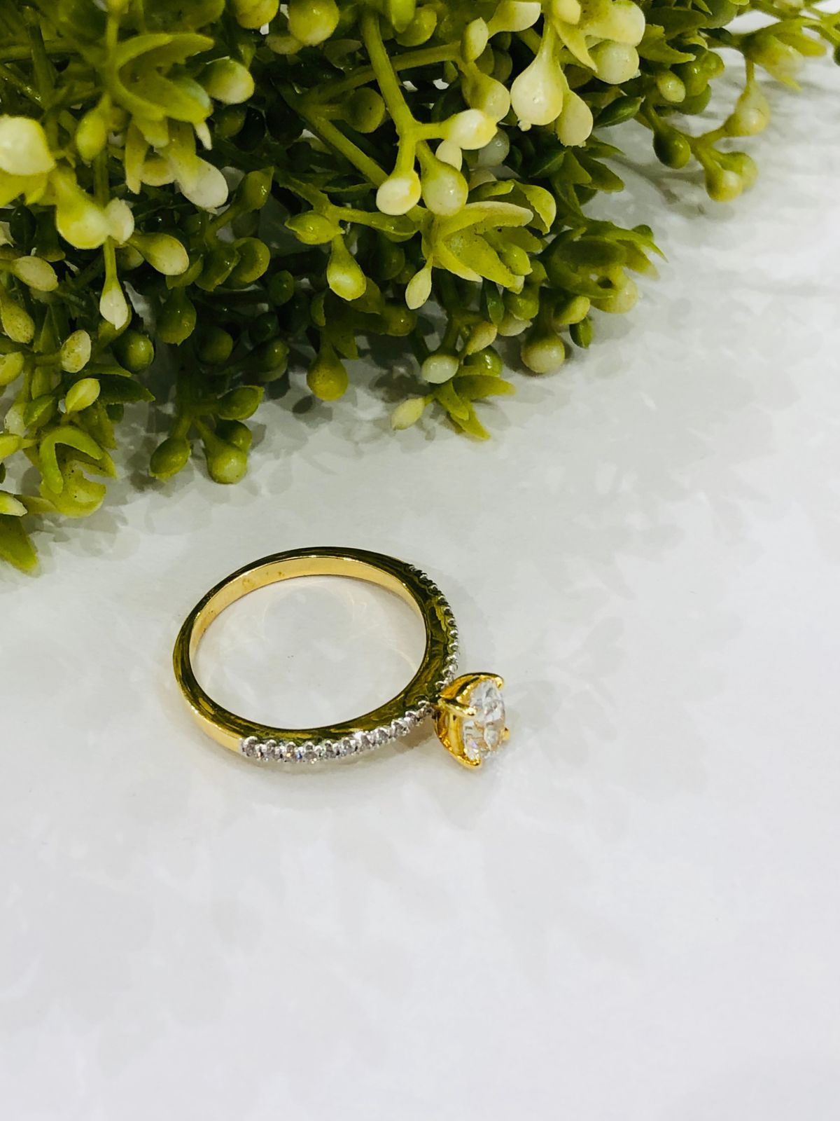 925 Sleek Gold Plated Ring
