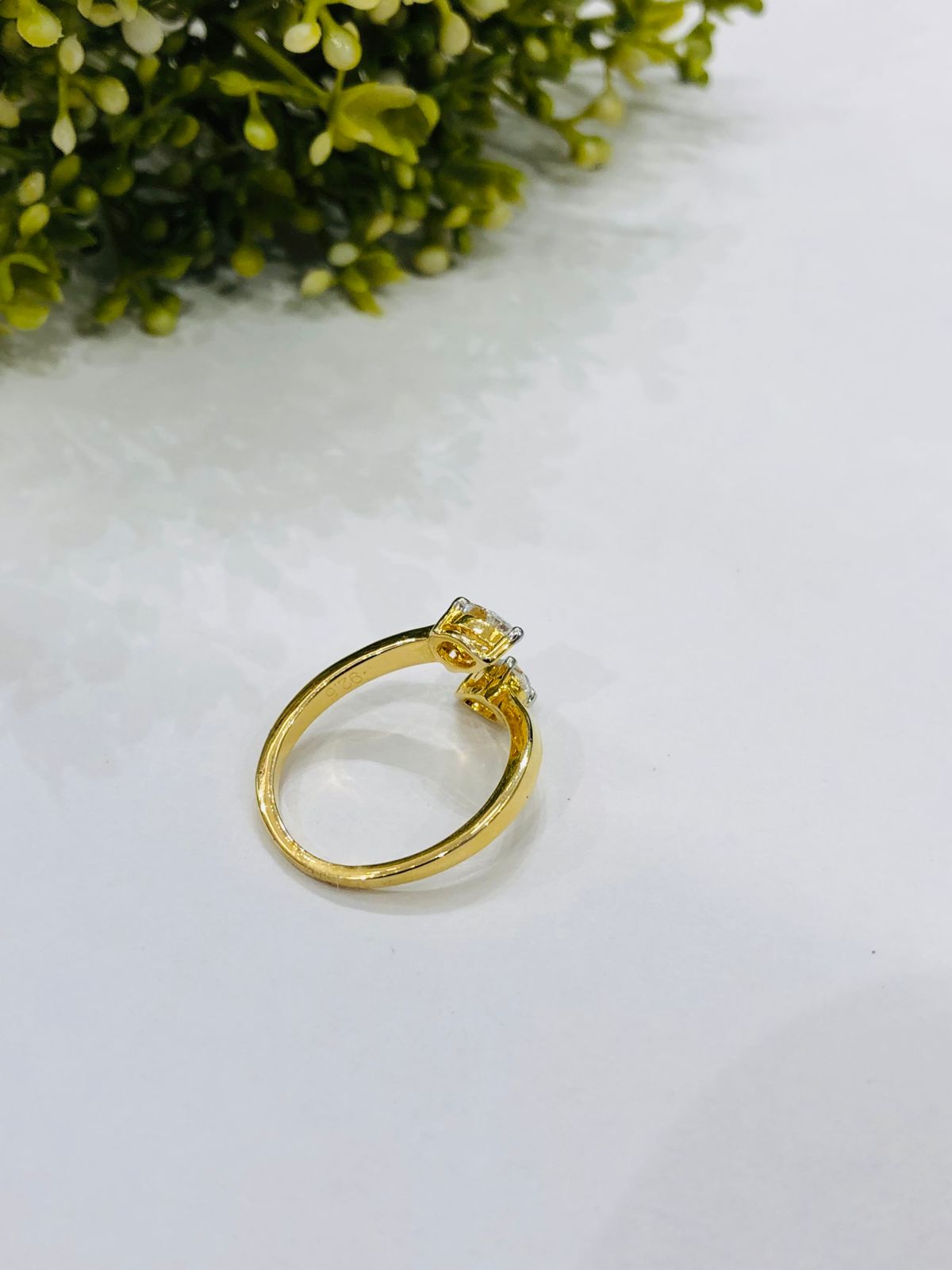 925 Silver Dual Drop Ring