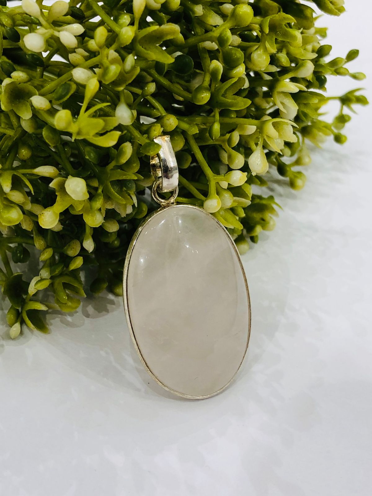 925 Silver Rose Quartz Pendant