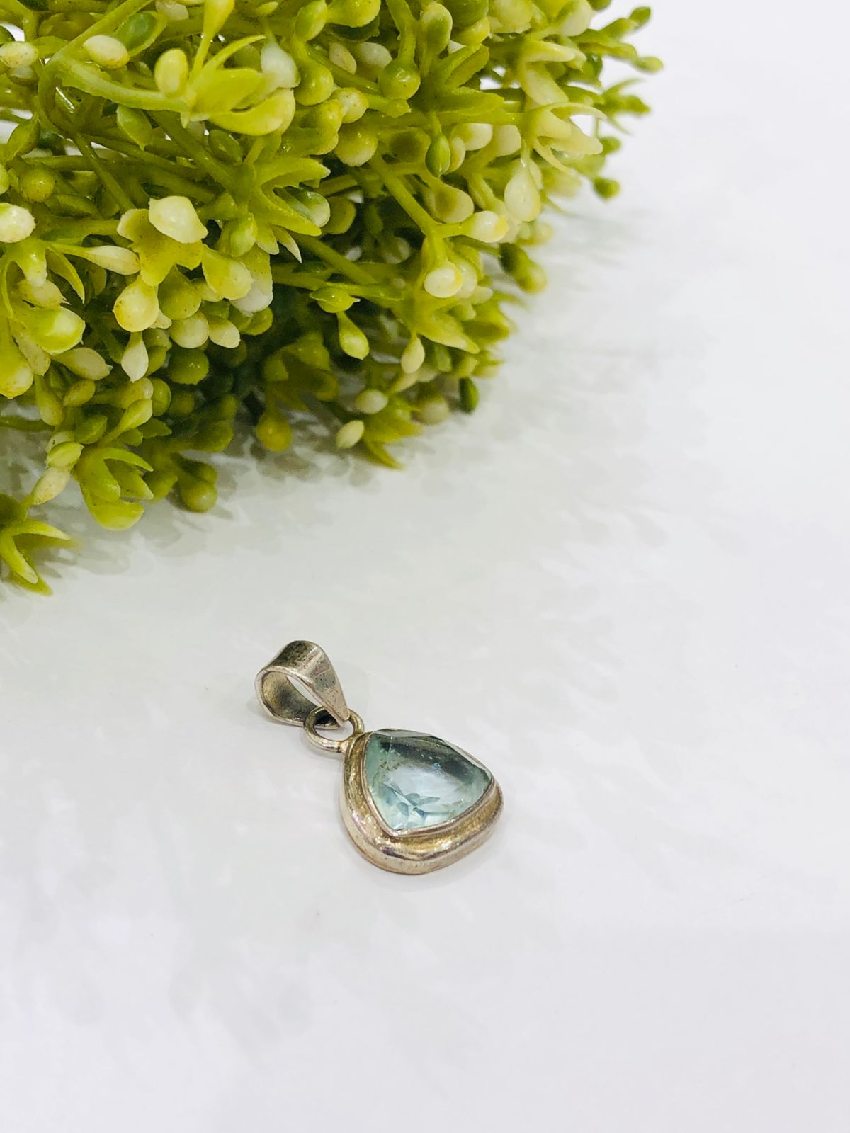 925 Silver Aqua Pendant