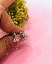 Thumbnail for 925 Silver Stone Flower Earrings